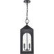 Bratton 2 Light 8.5 inch Powder Coated Black Outdoor Hanging Lantern